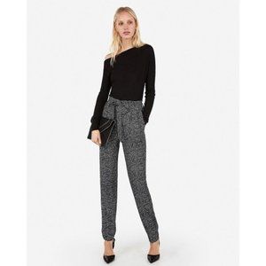 Express High Waisted Paperbag Waist Ankle Pant 8